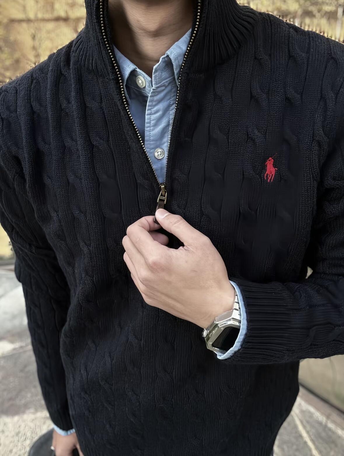 RL™ Cambridge Quarter-Zip Cable Knit Sweater